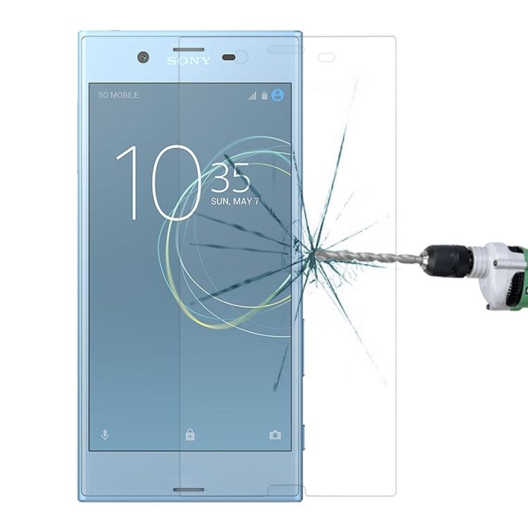 Tempered glass screen protector for Sony Xperia XZs, applied with crack protection