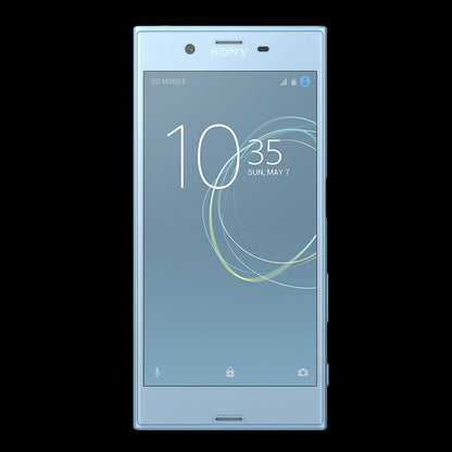 Tempered glass screen protector for Sony Xperia XZs, front view showing clear coverage
