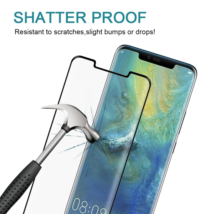 Tempered glass screen protector film on phone screen with shatter-resistant crack test
