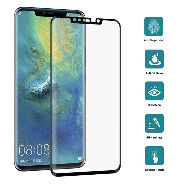 Tempered glass phone screen protector with curved edges, dust-resistant full coverage