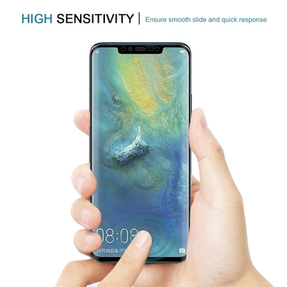 Tempered glass screen protector film on a phone screen, smooth edge fit