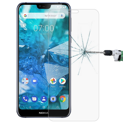 Transparent tempered glass screen protector fitted on a smartphone display