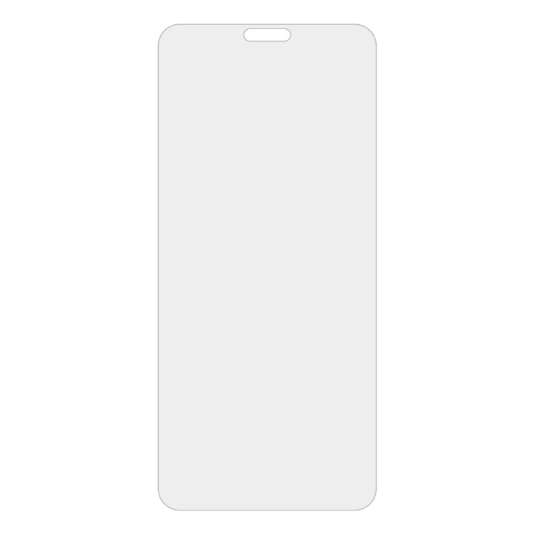 Transparent tempered glass screen protector sheet with rounded edges