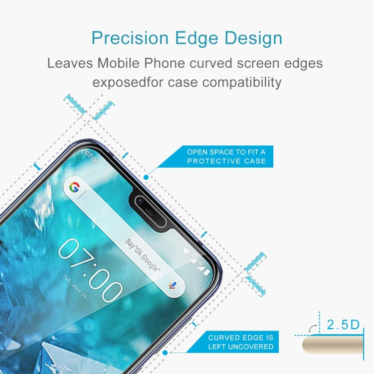 Tempered glass screen protector with 2.5D curved edge design