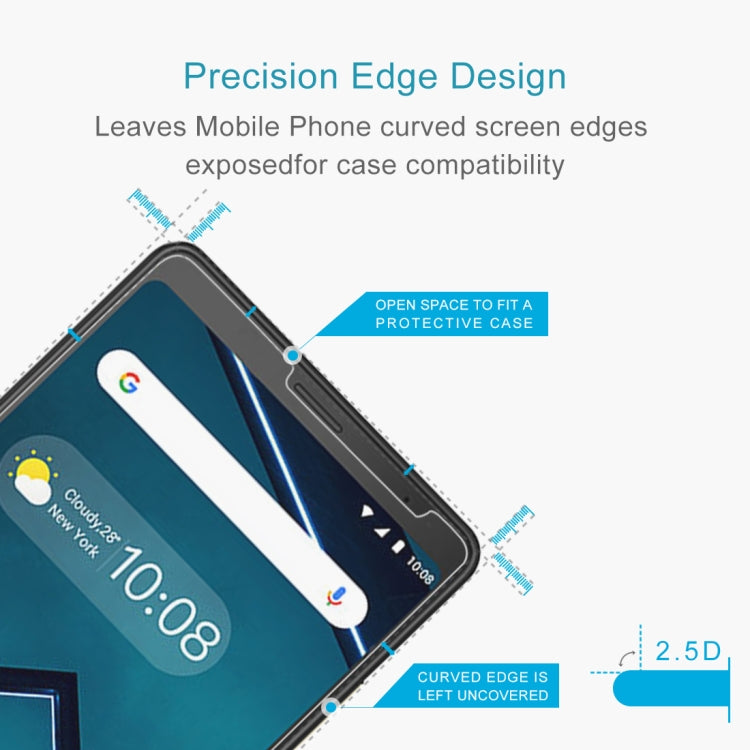2.5D tempered glass screen protector with open-edge cutout for Lenovo Tab V7