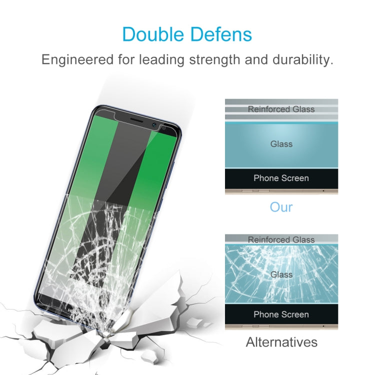 Tempered glass screen protector illustration showing reinforced impact protection