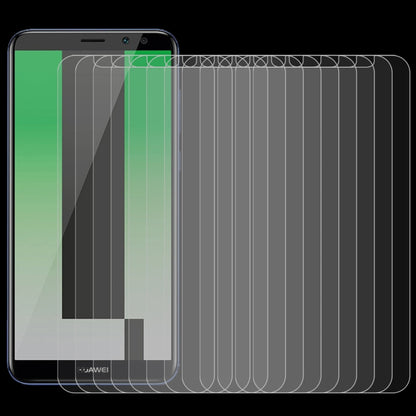 Tempered glass screen protector pack with multiple clear films over a smartphone screen