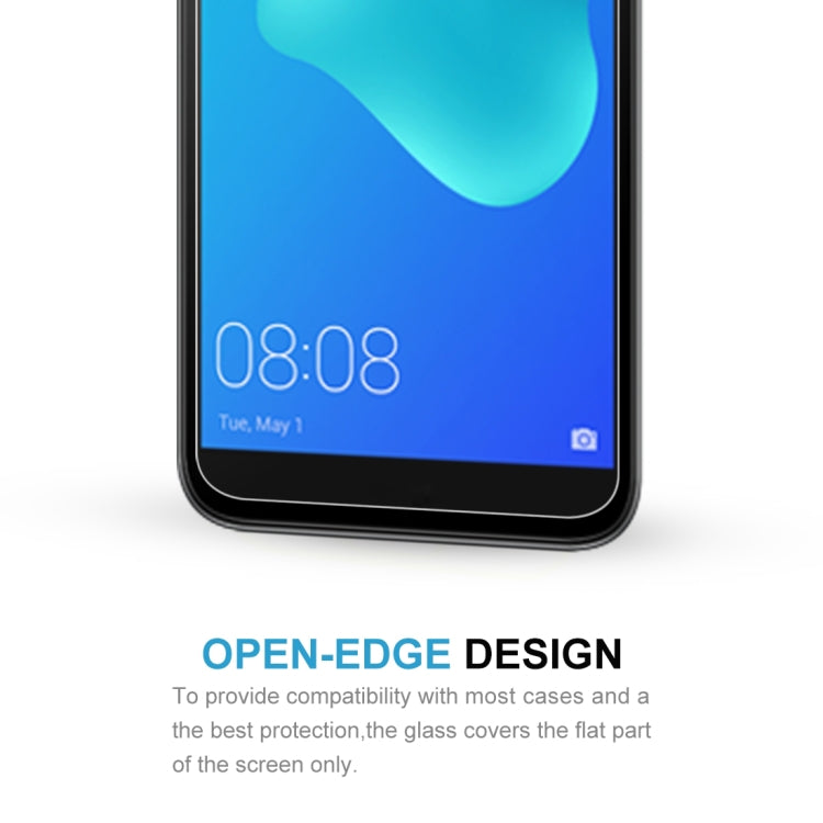 Tempered glass screen protector covering the front display, clear and glossy