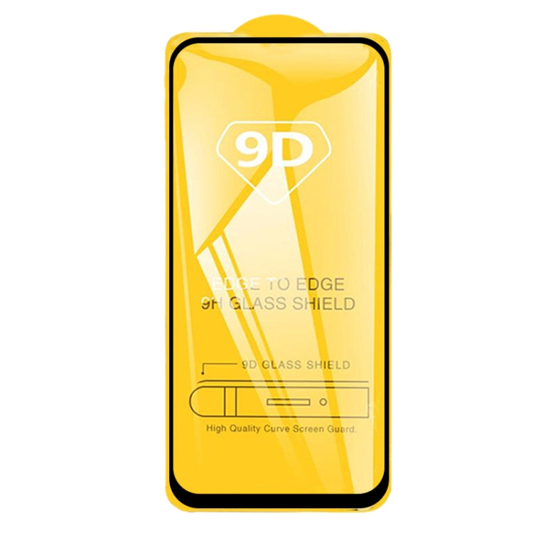 9D tempered glass screen protector sheet with black curved edges
