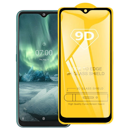 9D tempered glass screen protector with full-edge fit on Nokia 7.2 display