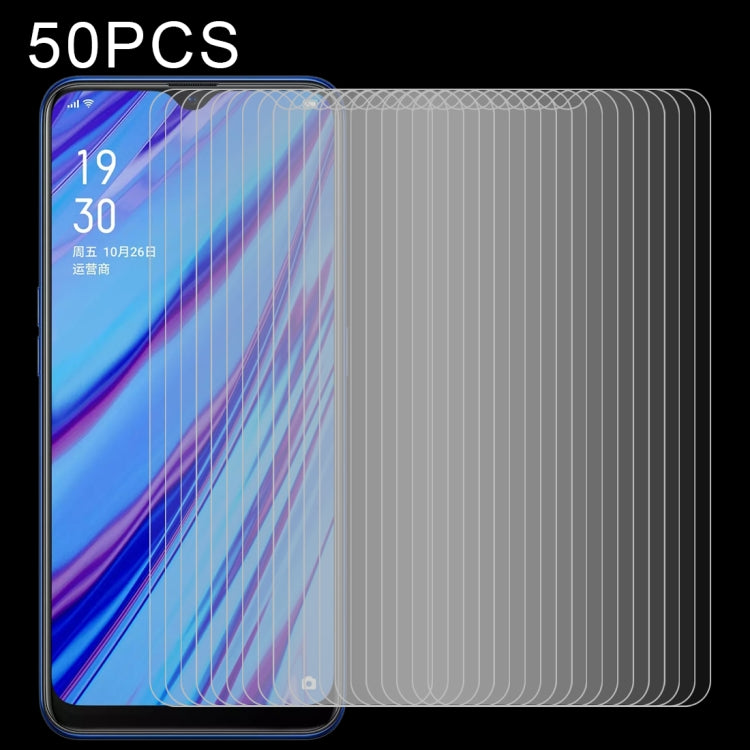 Set of 50 tempered glass screen protectors, non-full-screen 2.5D with curved edges