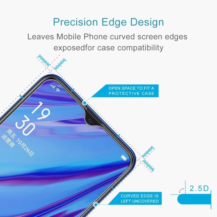 2.5D tempered glass screen protector with open-edge design for phone case compatibility
