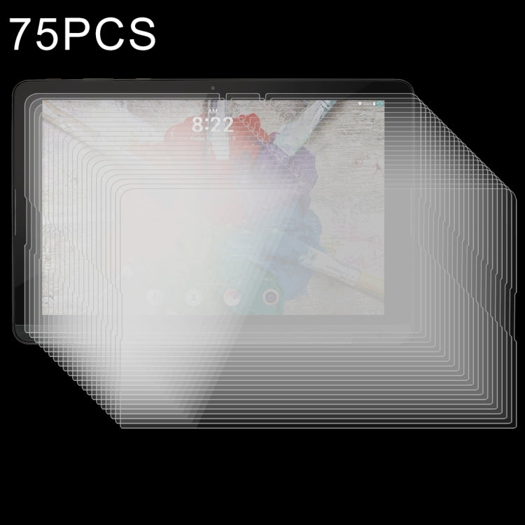 Tempered glass screen protectors (75-pack) for 10.1-inch tablet, clear overlay