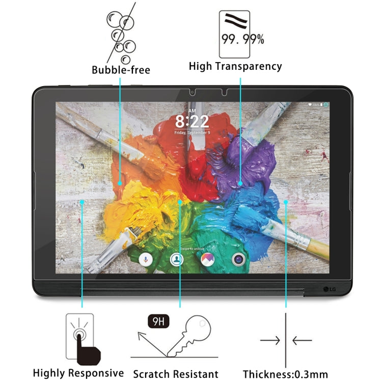 Tempered glass screen protector for 10.1-inch tablet, scratch resistant and bubble-free