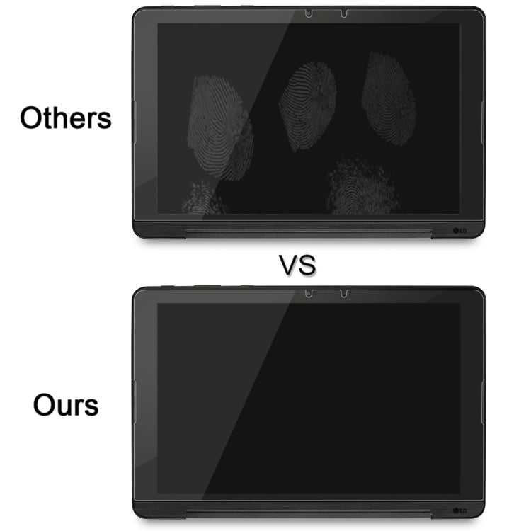 Tempered glass screen protector comparison for 10.1-inch tablet, dark scratch test