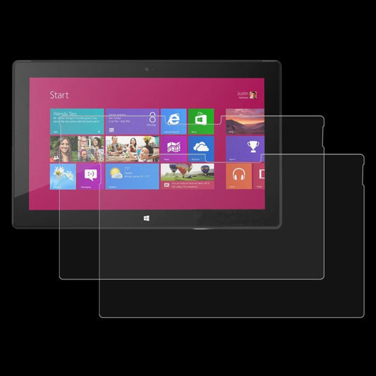 Textured screen protector film set for tablet, shown with protective layers over a display