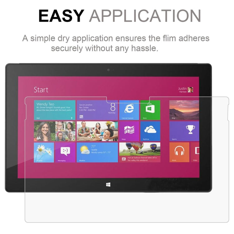 Tablet screen protector with textured film layer applied