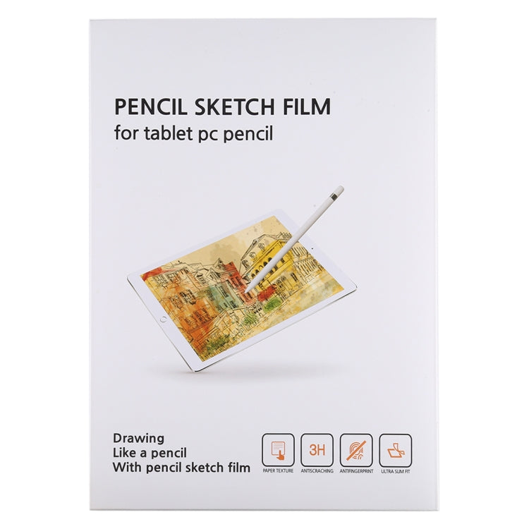 Packaging for pencil sketch film screen protector for tablet PCs with 3H label
