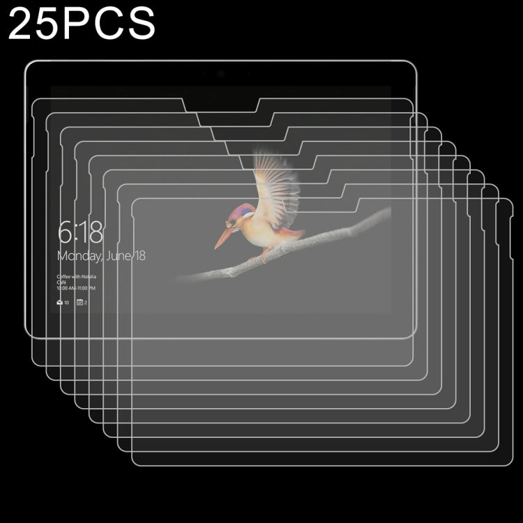 Tempered glass screen protector film set (25 pcs) for Surface Go 2, layered sheets