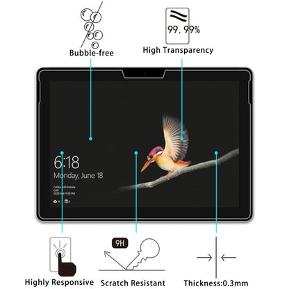 9H tempered glass screen protector film for Surface Go 2, bubble-free high clarity