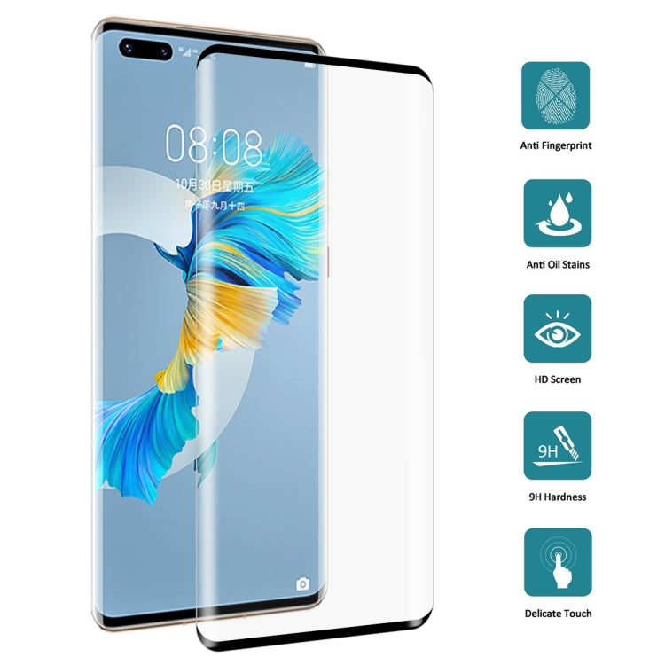 Tempered glass screen protector set for Huawei Mate 40 Pro with full-screen coverage