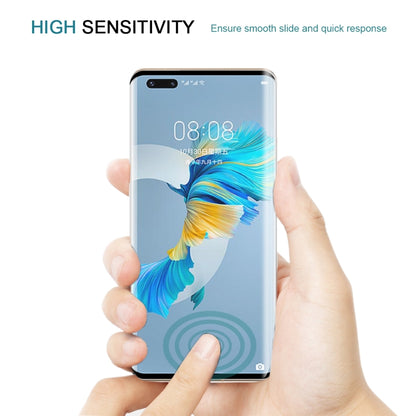 Tempered glass screen protector for Huawei Mate 40 Pro with smooth touch after applying