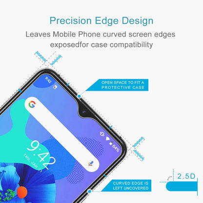 Tempered glass screen protector with 2.5D curved edge leaving case space