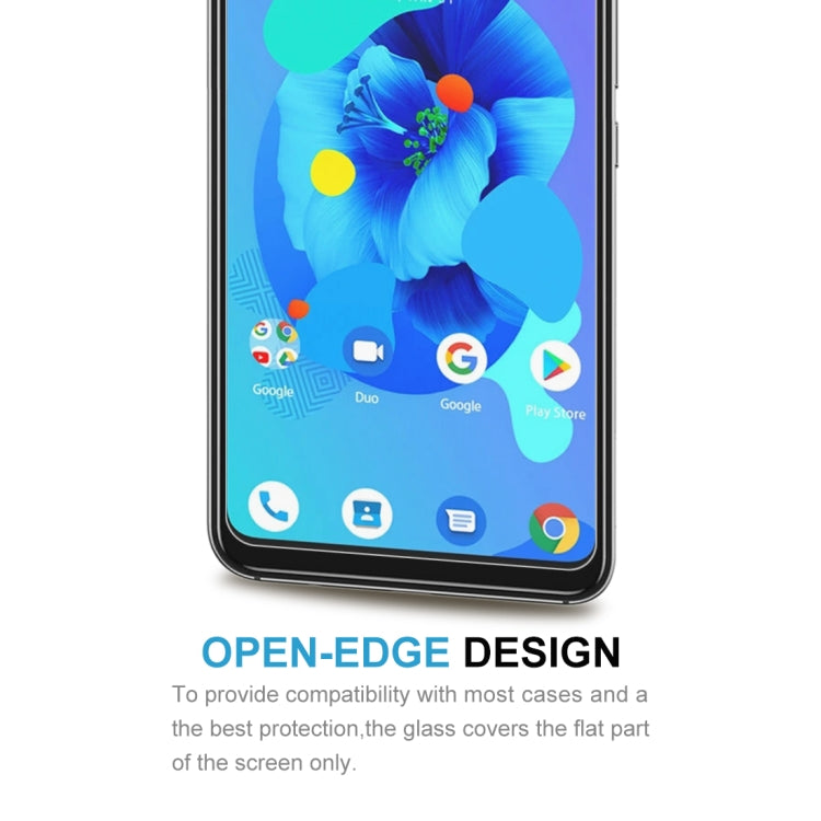 Phone screen protector tempered glass with open-edge design for case compatibility
