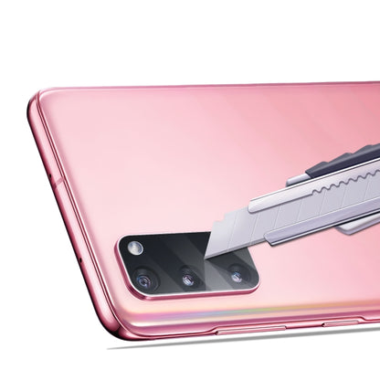 mocolo tempered glass film covering rear camera lenses on pink phone