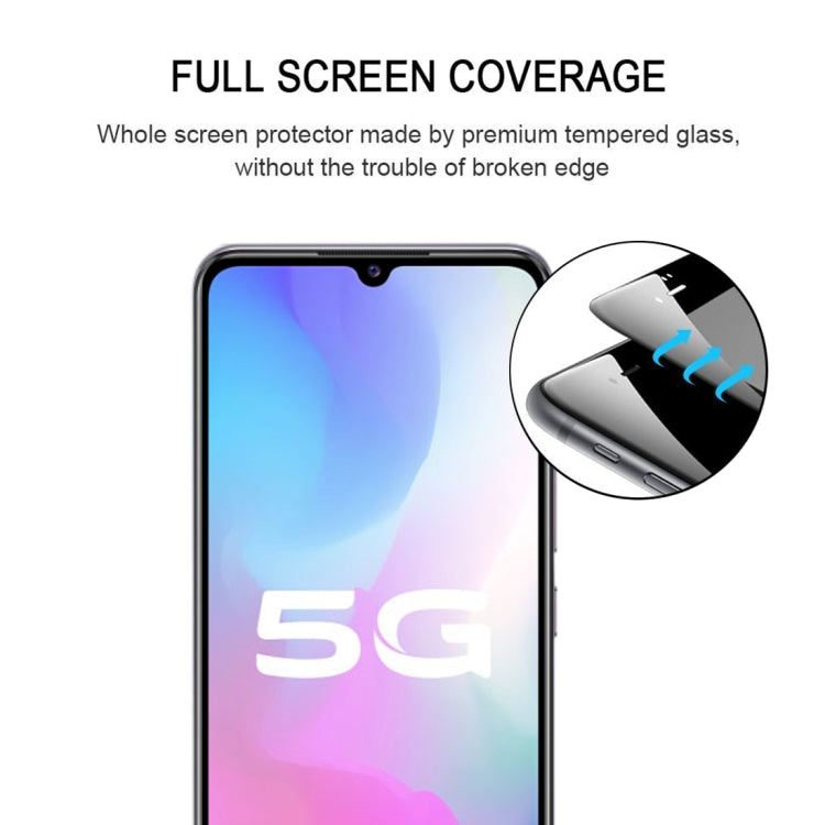 Tempered glass screen protector for vivo Y73s, full-screen coverage with cutout