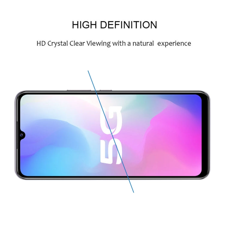 Tempered glass screen protector for vivo Y73s, clear HD viewing with curved edges