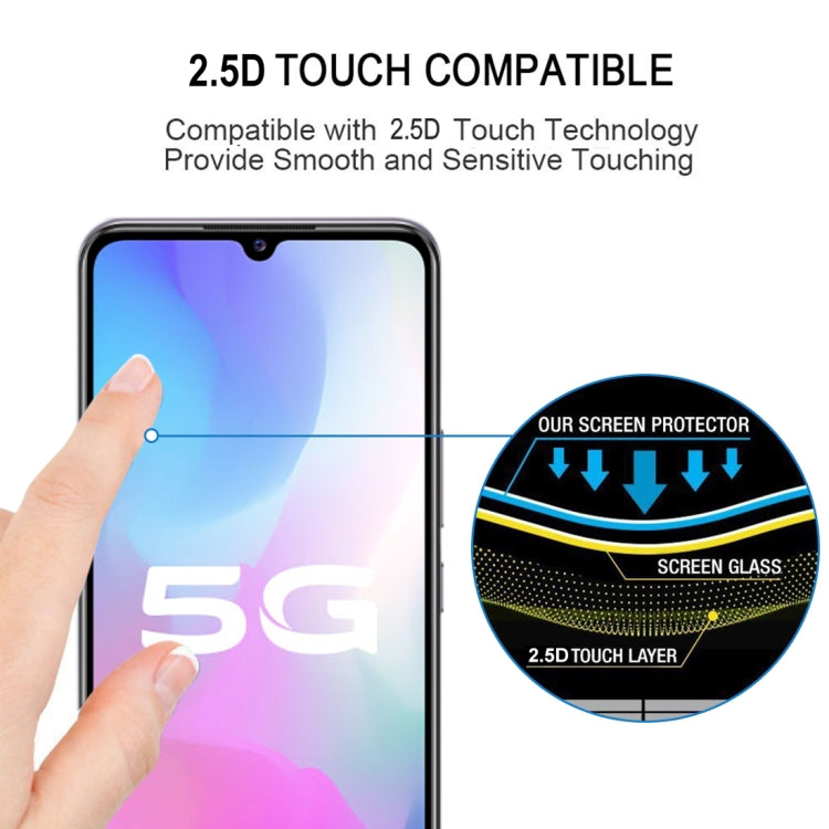 Tempered glass screen protector for vivo Y73s, 2.5D touch-friendly smooth edge