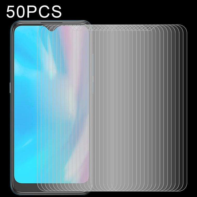 Tempered glass screen protector film set for smartphone, 2.5D curved edge, 50-pack