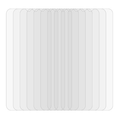 Tempered glass screen protector sheets, 10-pack, clear, rounded edges
