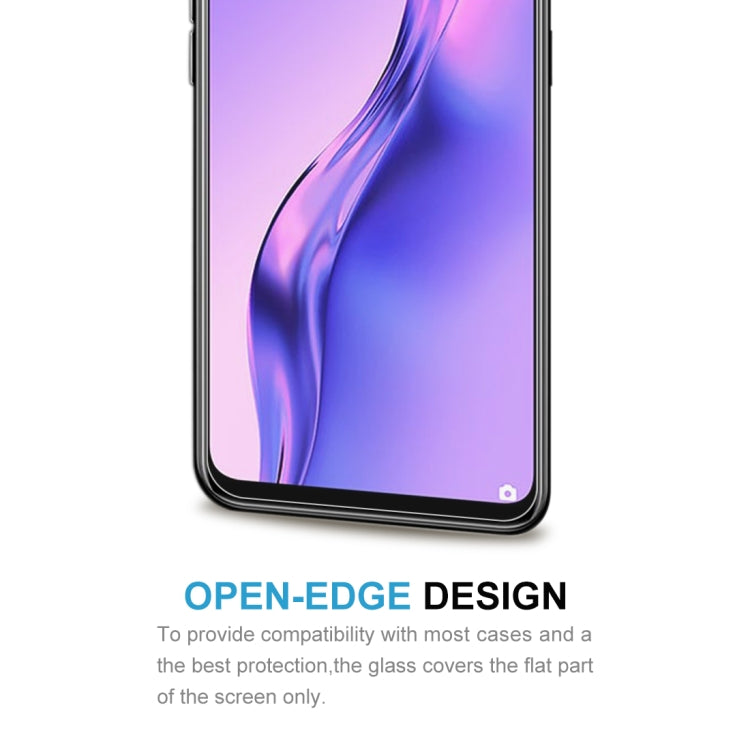 Tempered glass screen protector with open-edge design for phone display coverage