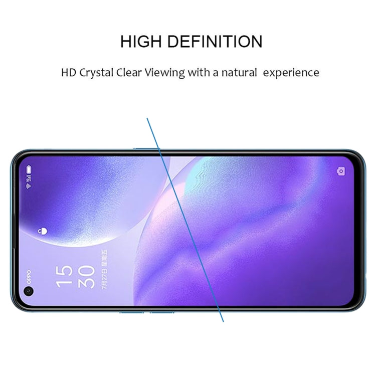 Full-screen tempered glass screen protector for OPPO Reno5, clear HD viewing