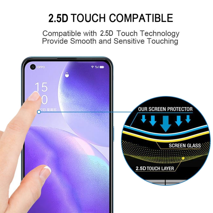 2.5D tempered glass screen protector for OPPO Reno5, smooth touch