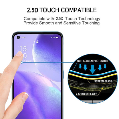 2.5D tempered glass screen protector for OPPO Reno5, smooth touch