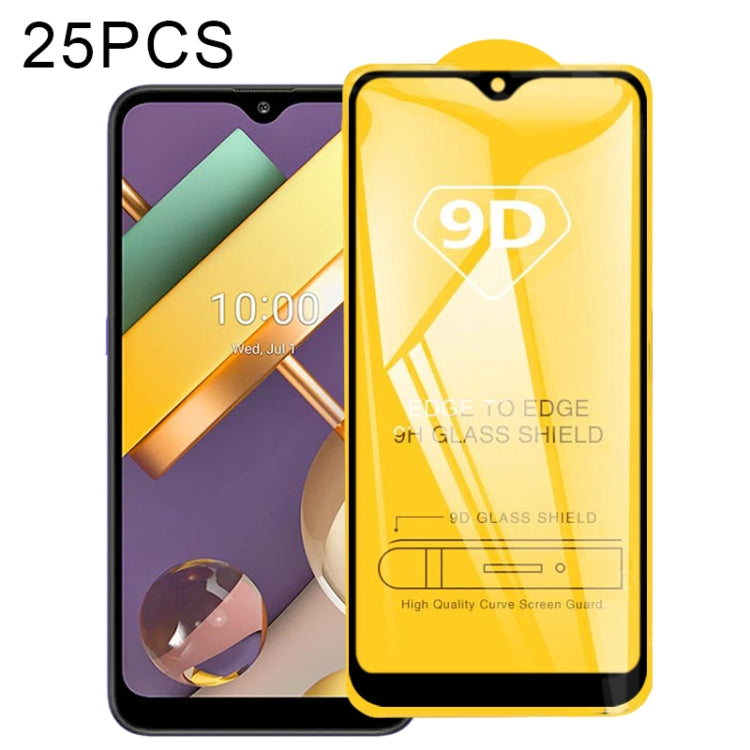 9D tempered glass screen protector set for LG K22, clear full-screen film with frame