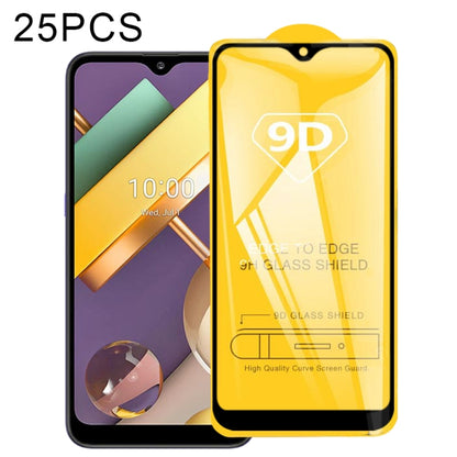 9D tempered glass screen protector set for LG K22, clear full-screen film with frame