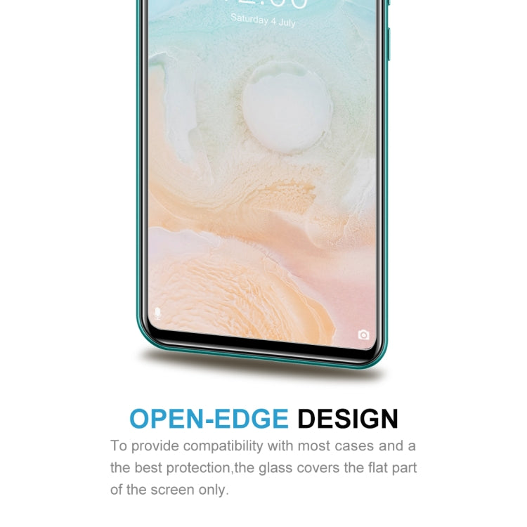 Tempered glass screen protector with open-edge design for screen coverage