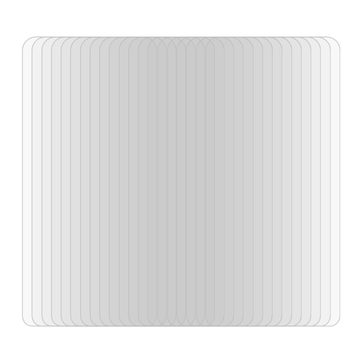 Stack of clear 2.5D rounded-edge tempered glass screen protectors (50 pcs)