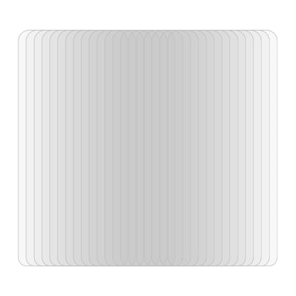 Stack of clear 2.5D rounded-edge tempered glass screen protectors (50 pcs)