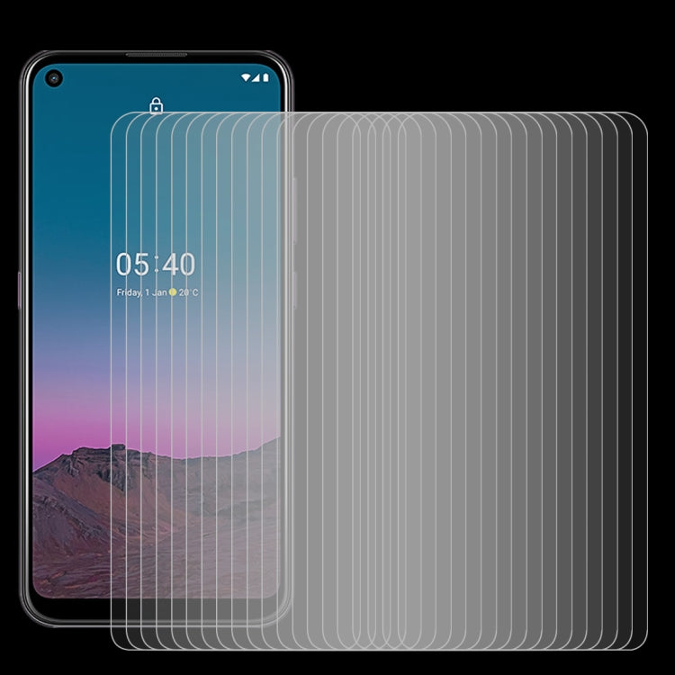 Phone with clear 2.5D tempered glass protector plus stacked set (50 pcs)