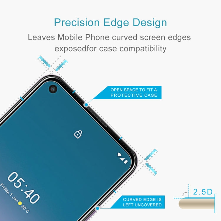 Tempered glass protector with 2.5D curved edge for Nokia 5.4