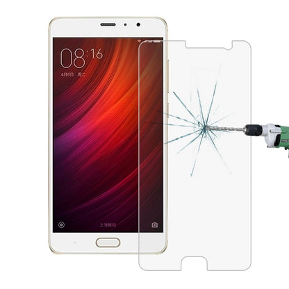 Redmi Pro tempered glass screen protector, shown with anti-shatter coverage
