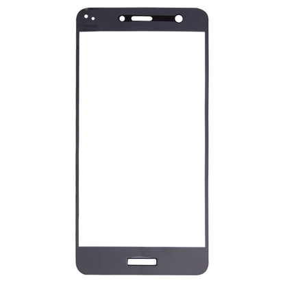 Black tempered glass screen protector, blank front panel with top and bottom cutouts