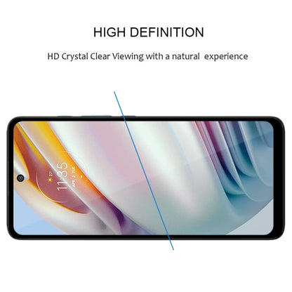 Edge-to-edge tempered glass screen protector for Motorola smartphone front