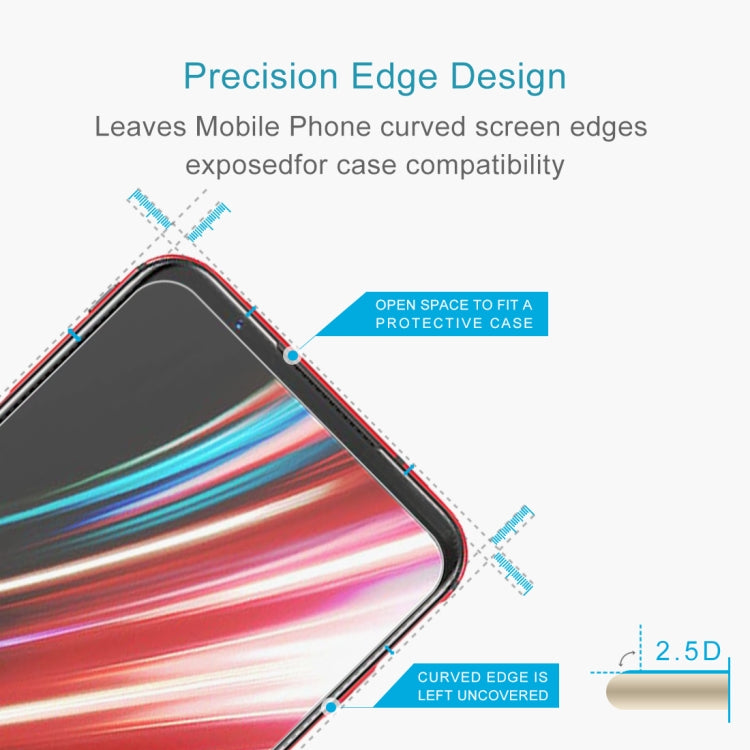 Tempered glass screen protector with 2.5D curved edge for open-case compatibility
