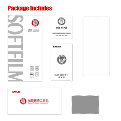 Screen protector package includes ENKAY films, wet wipes, dust-absorber cloth